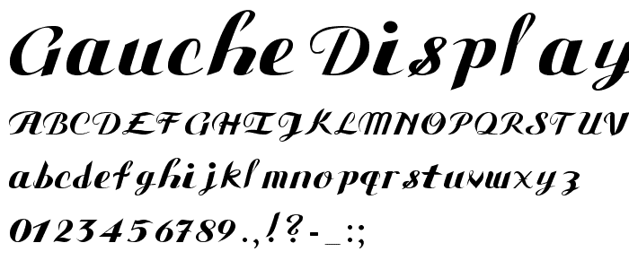 Gauche Display font